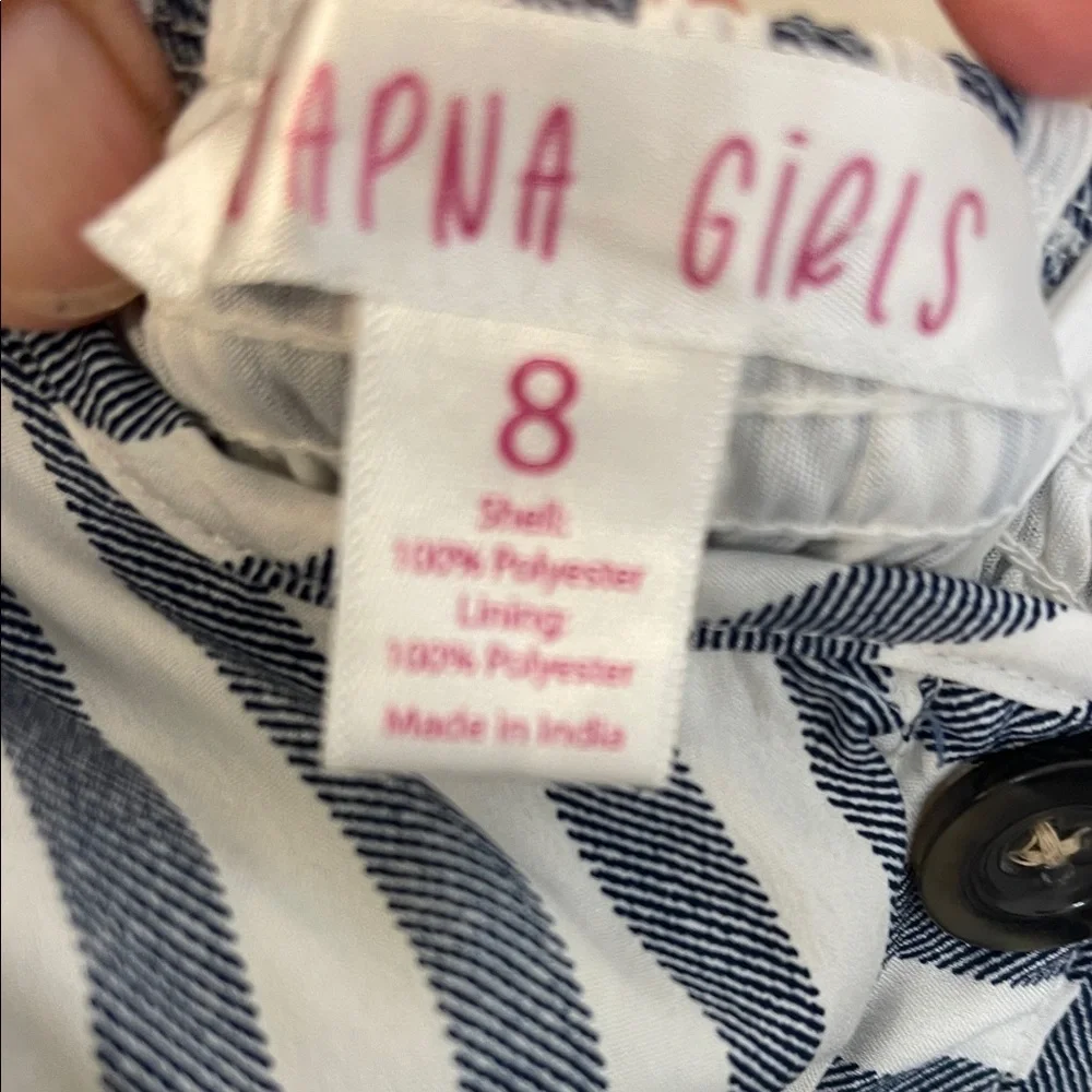 Japna Blue and White Striped Kids Matching Set Size 8
